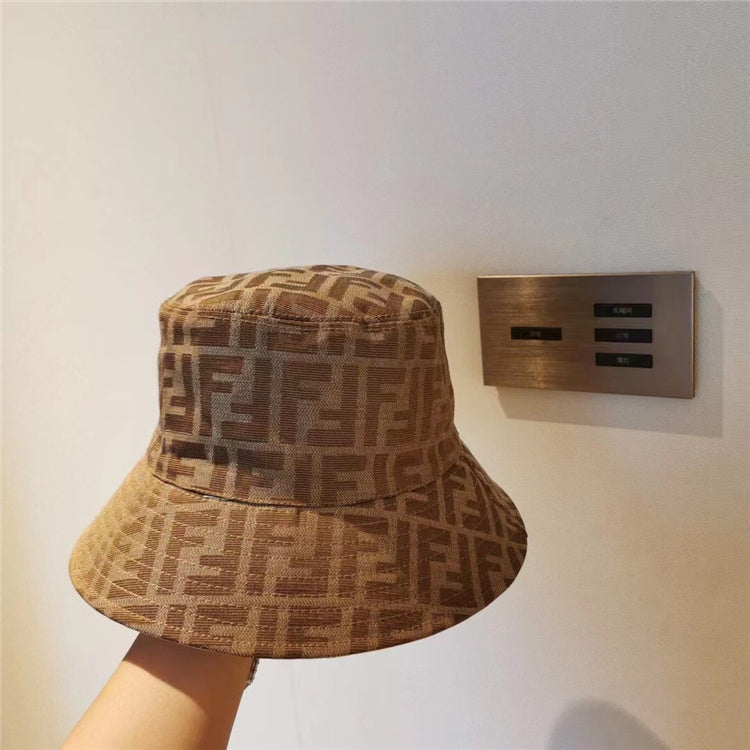 Dark Brown FF Design Bucket Hat
