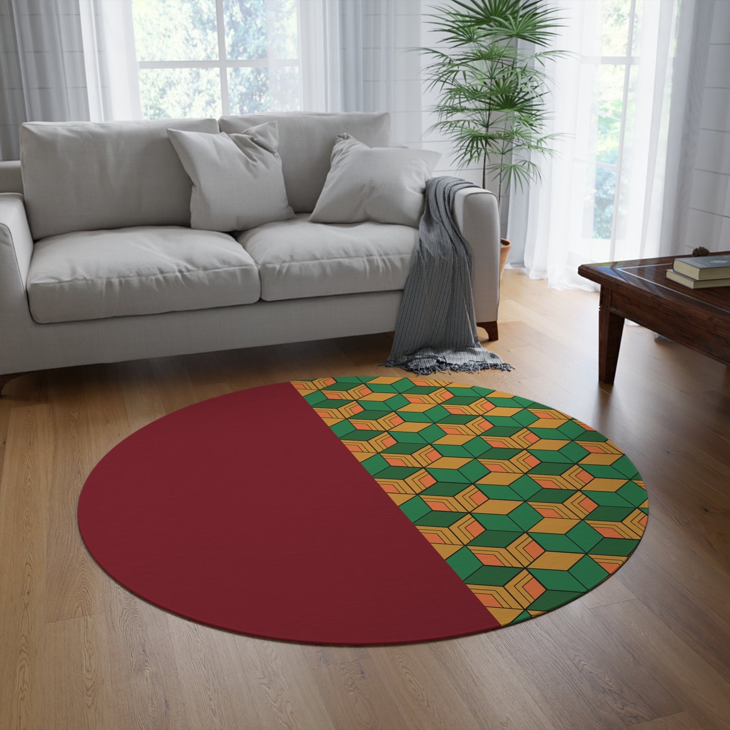 Black Tmk Round Rug