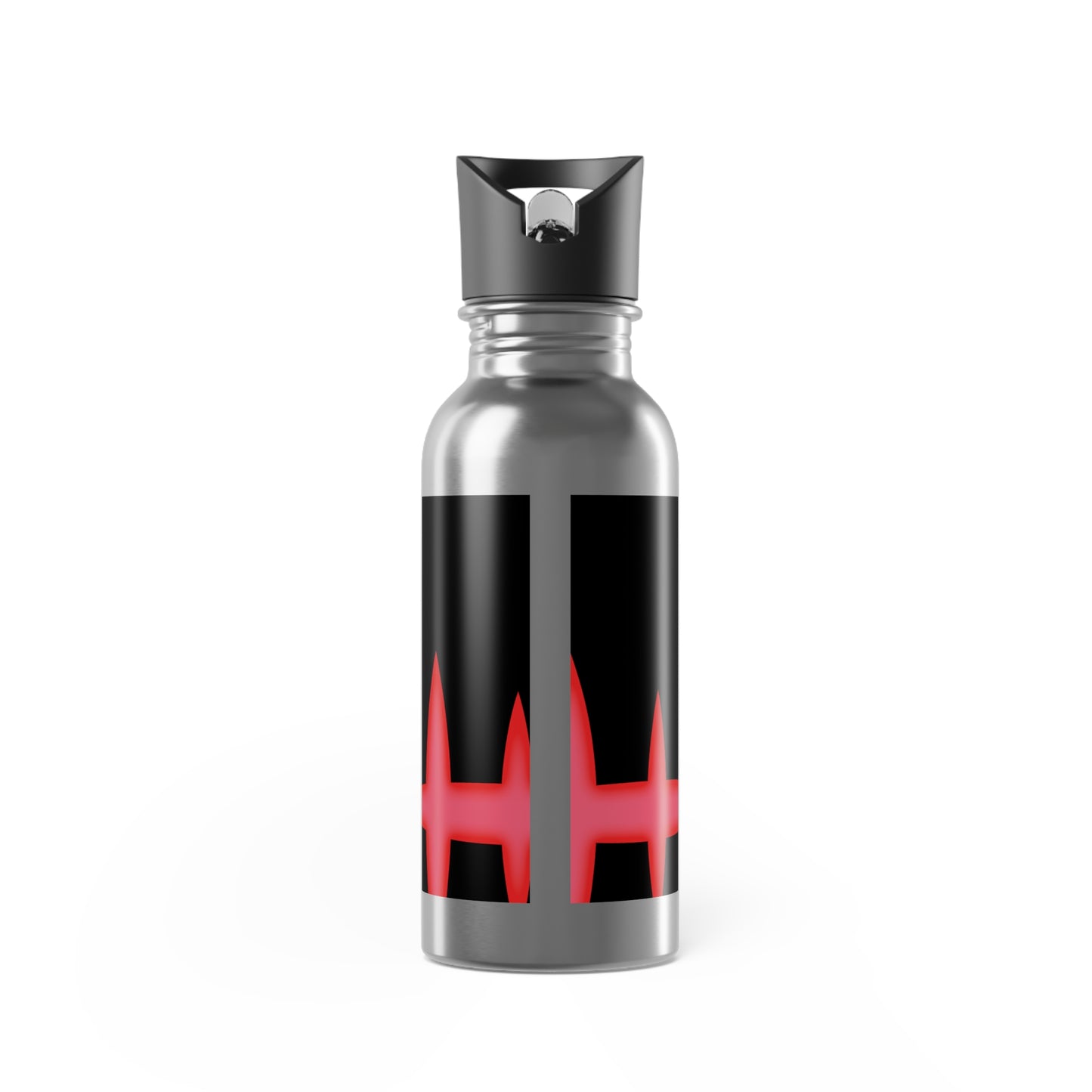 Clover Stainless Steel Water Bottle With Straw, 20oz