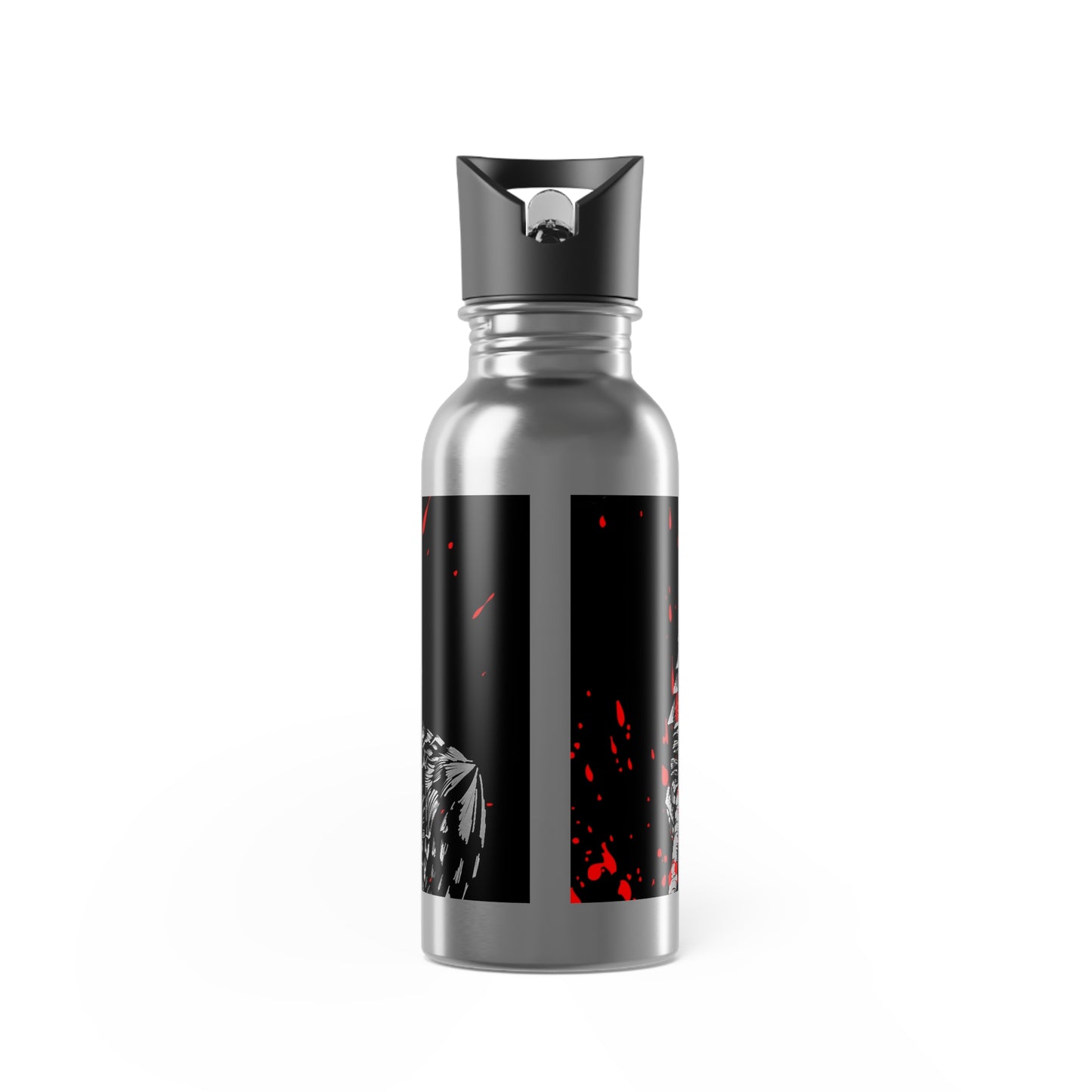 Berserk Splatter Stainless Steel Water Bottle With Straw, 20oz