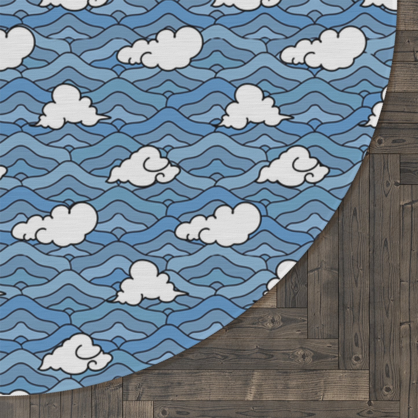 Blue Sakonj Round Rug
