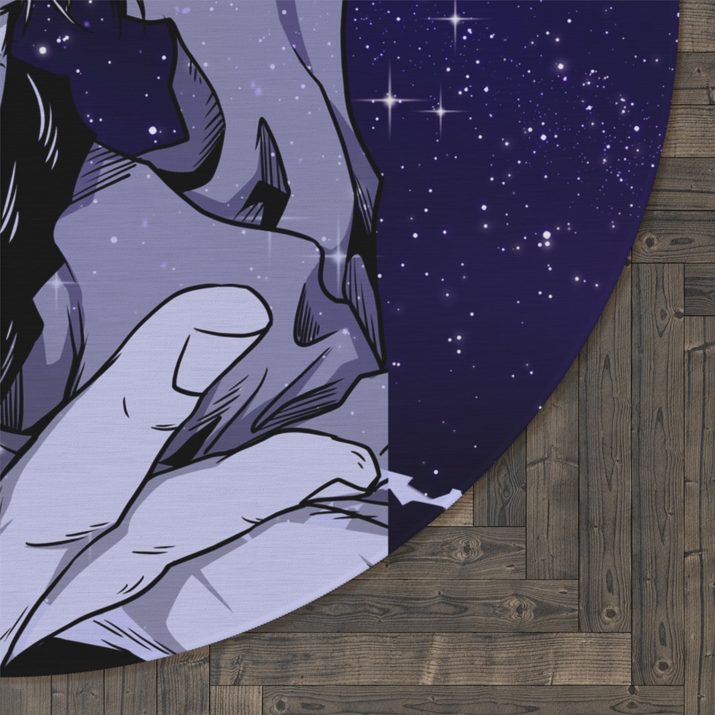Black Curse Round Rug