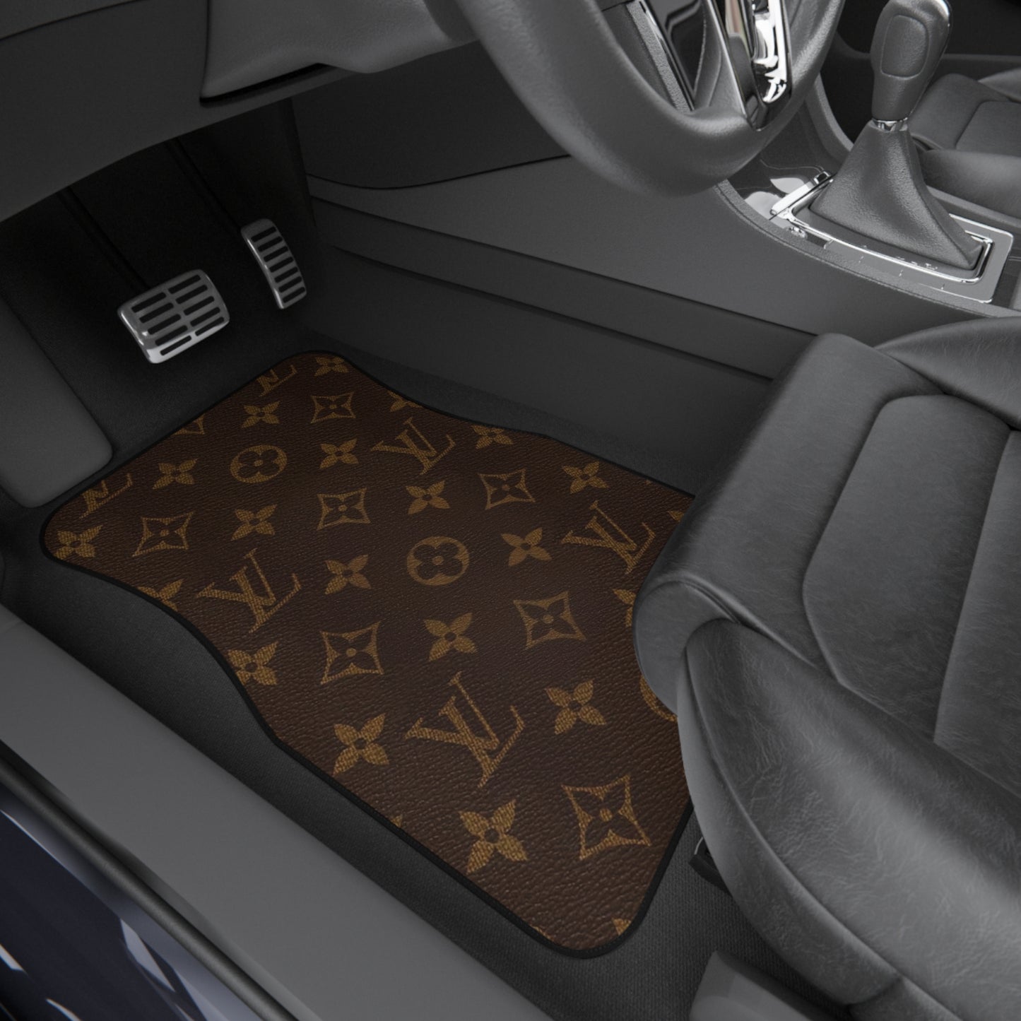 Brown LLV Design Car Mats (2x Front)
