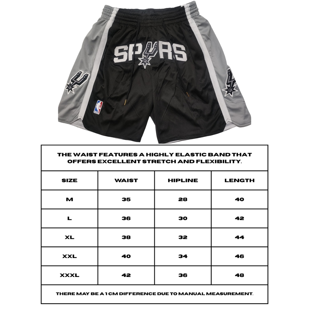 Black Spurs Sport Shorts