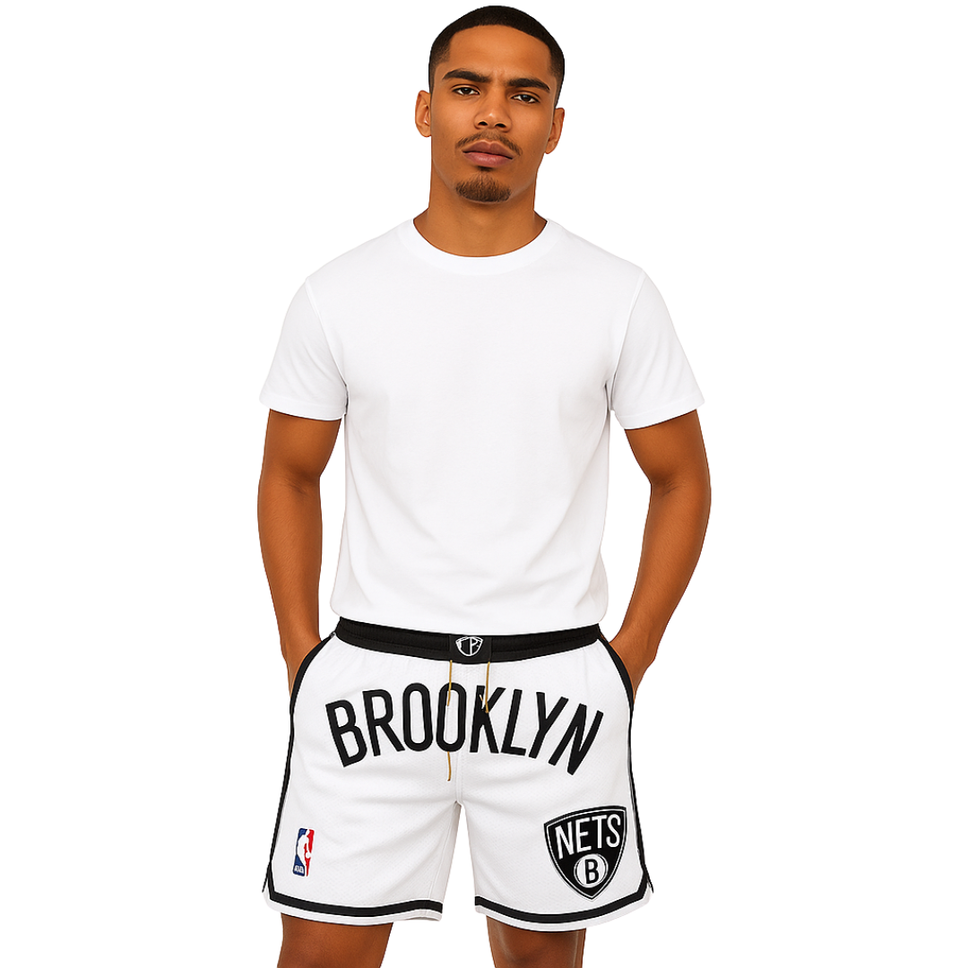 White Brooklyn Sport Shorts