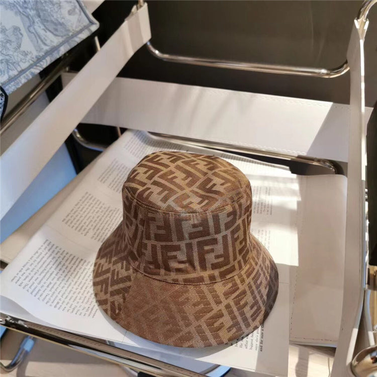 Dark Brown FF Design Bucket Hat
