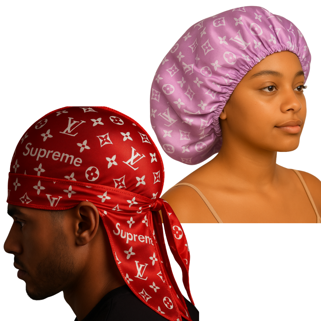 2PC Design Durag and Bonnet Bundle