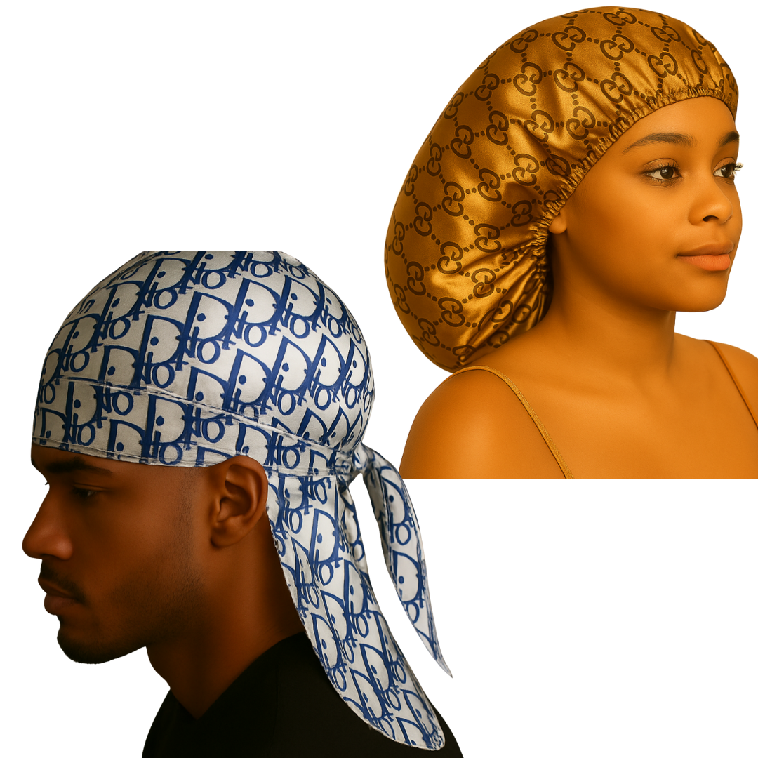 2PC Design Durag and Bonnet Bundle