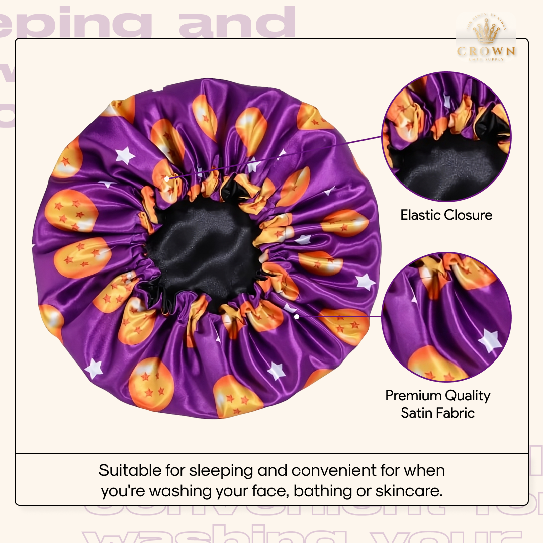 Purple Stars - Silky Bonnet Crown Limited Supply