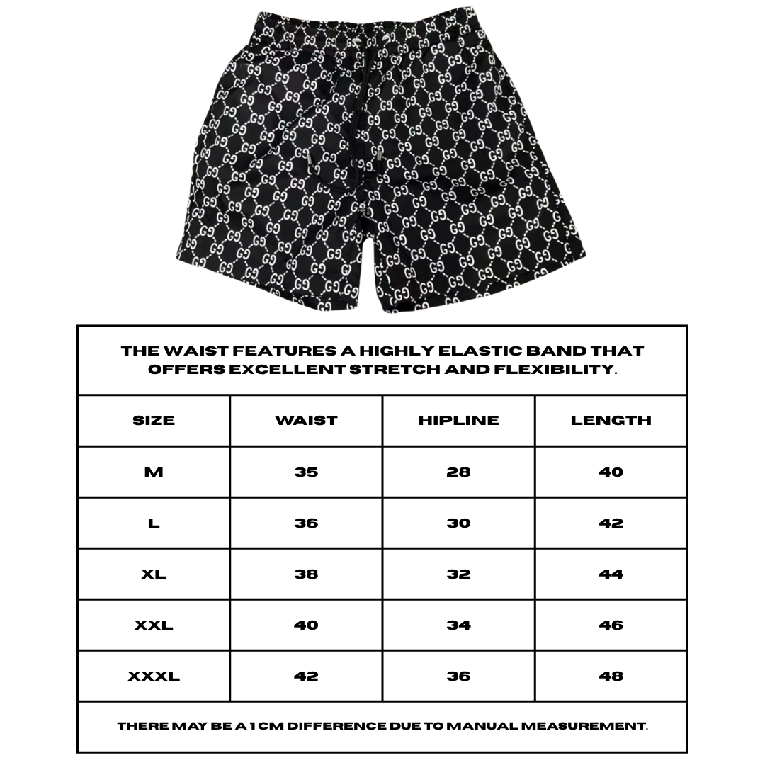 Black GG Design Short