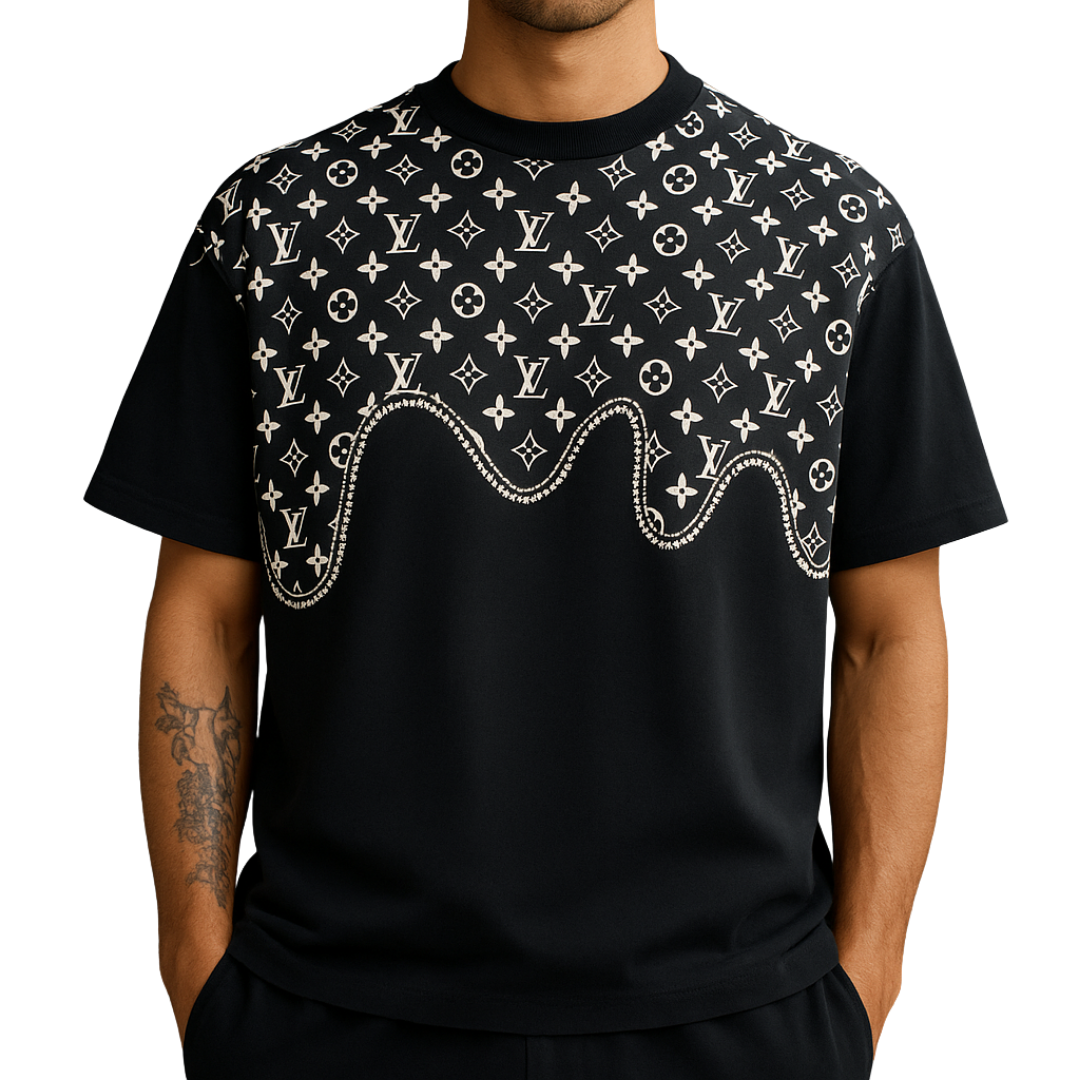 Black LLV with Pattern Design Shirt