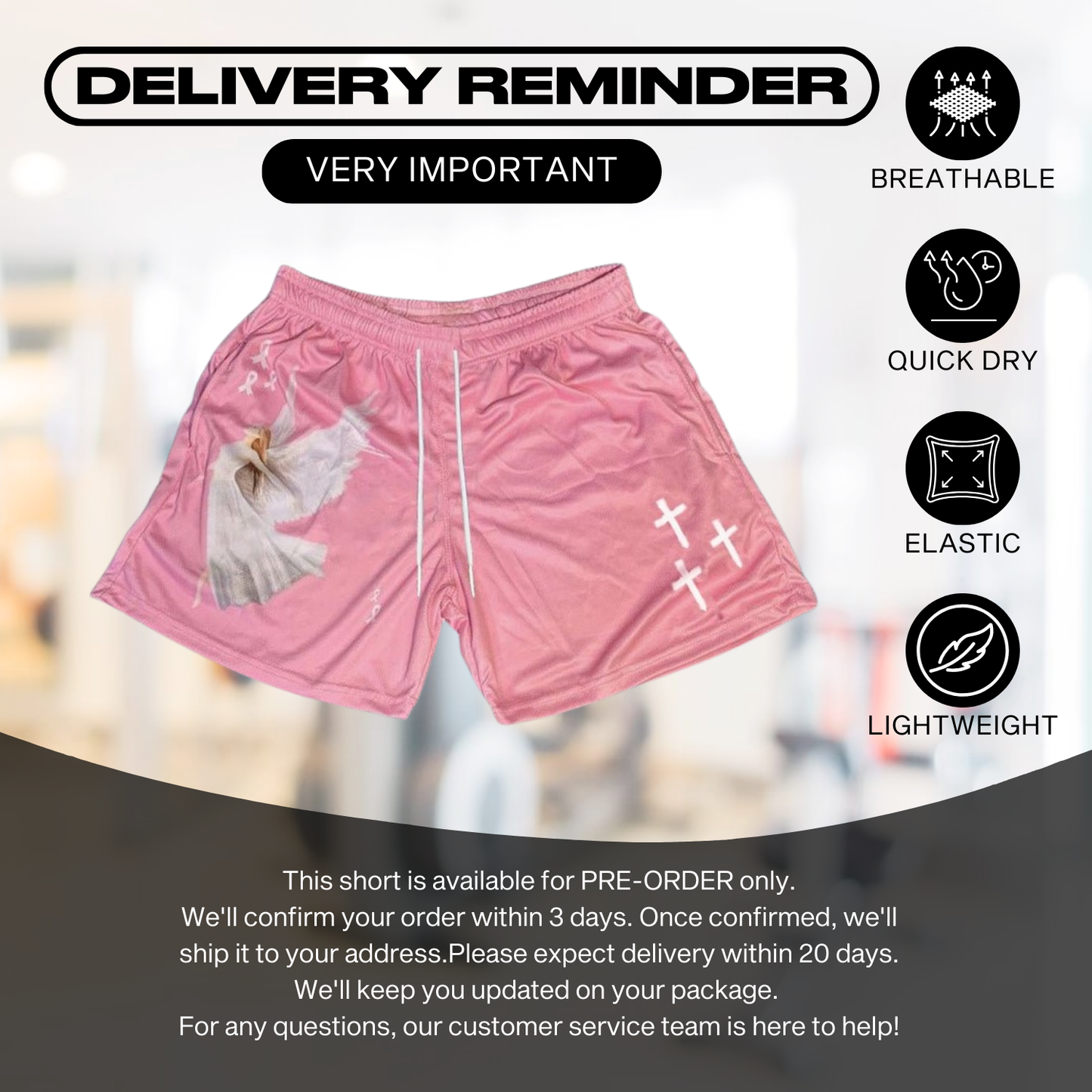 Pre-Order Christian Cross Shorts Multiple Designs 2