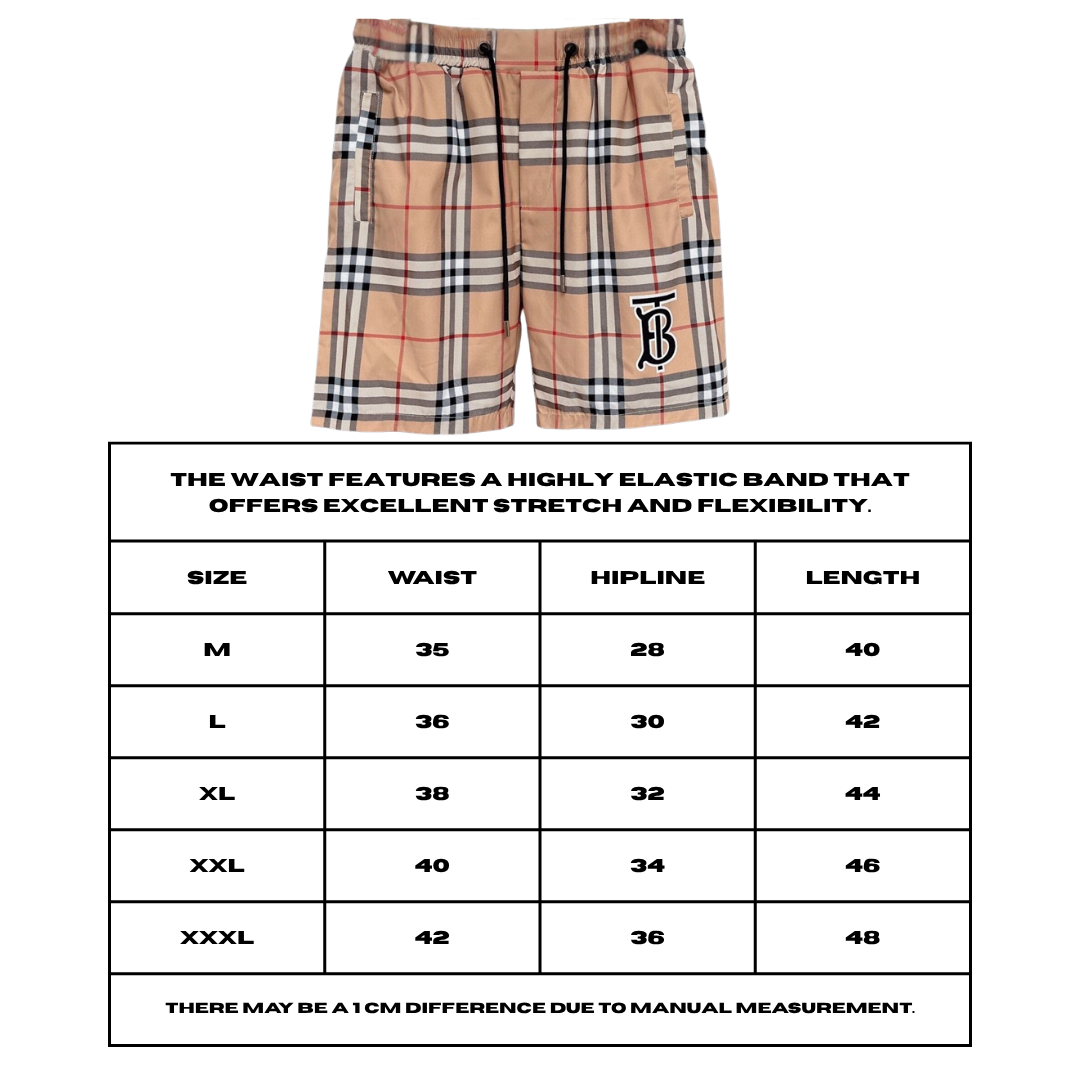 Striped Bbry Design Shorts