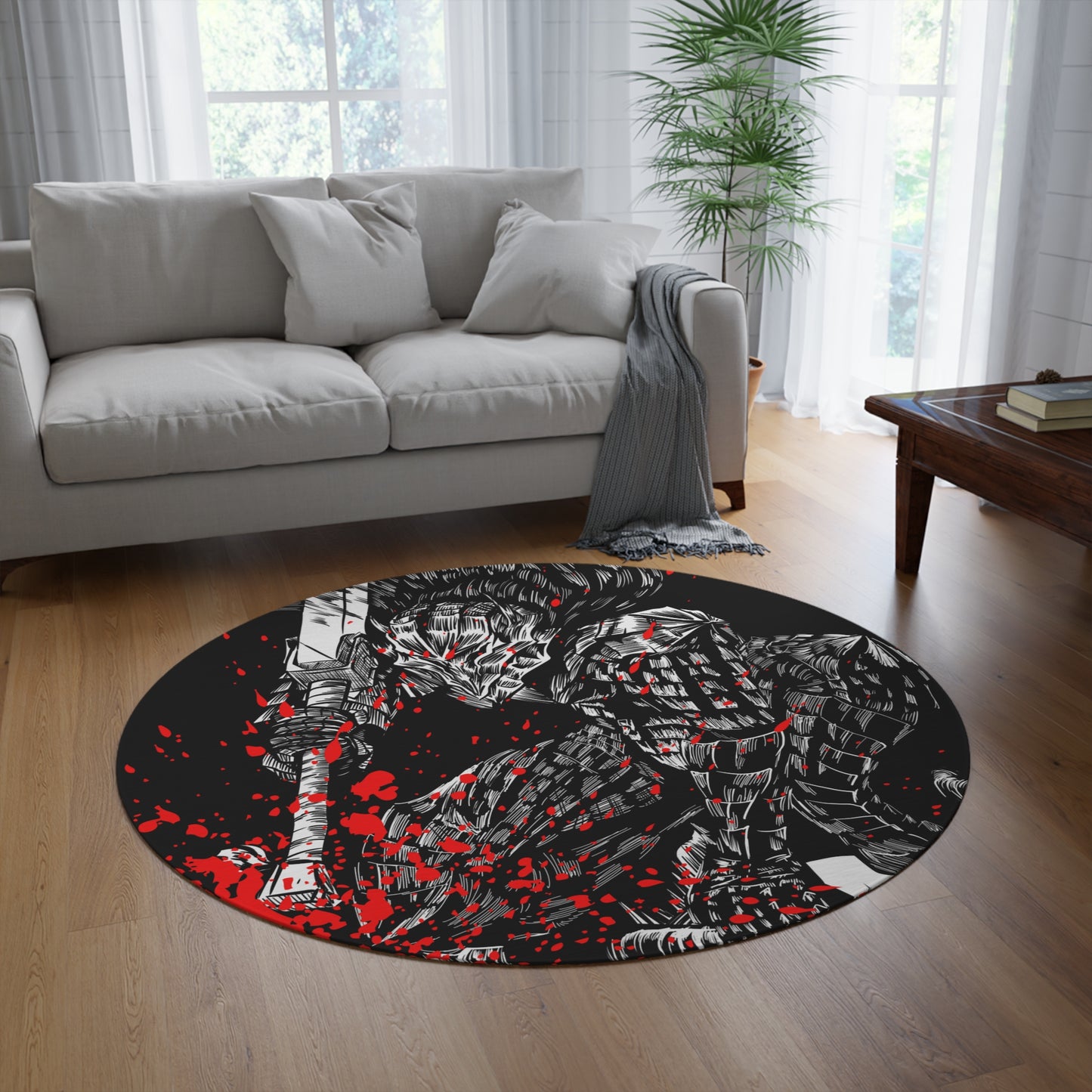 Berserk Splatter 1 Round Rug