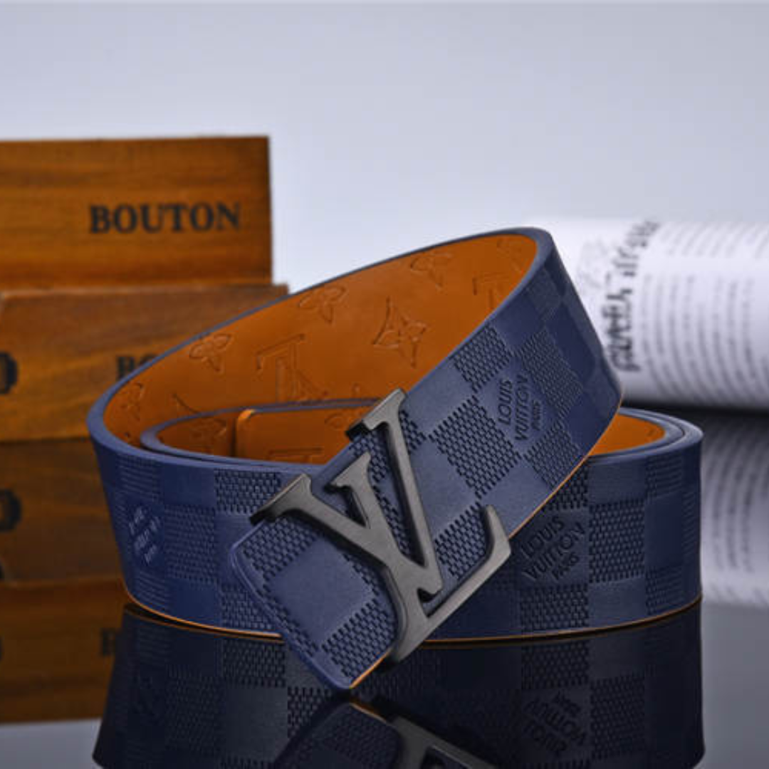 Blue on Black Checkered belt