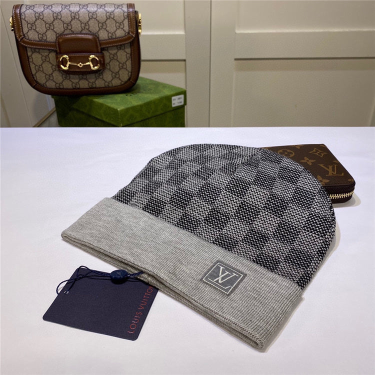 LLV Checkered Design Beanies