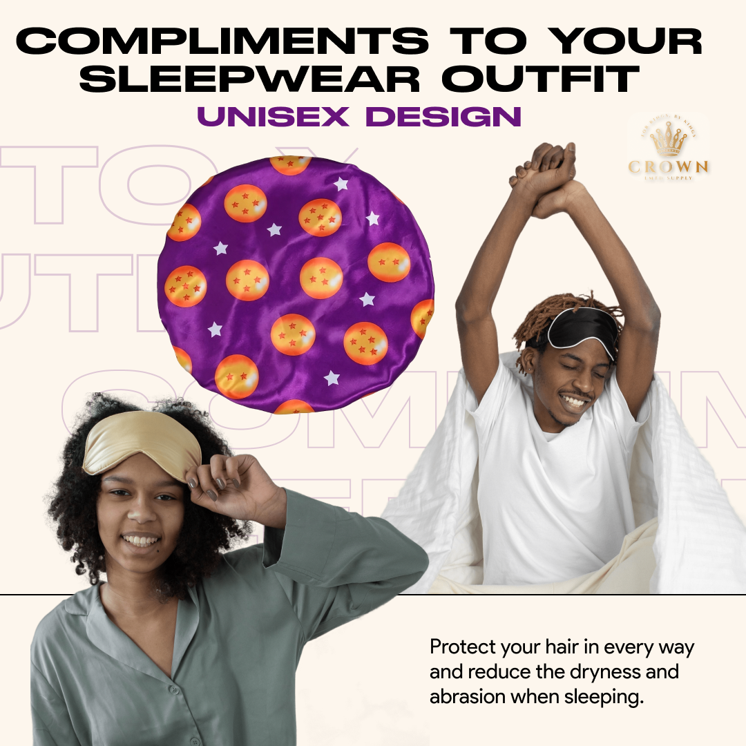 Purple Stars - Silky Bonnet Crown Limited Supply
