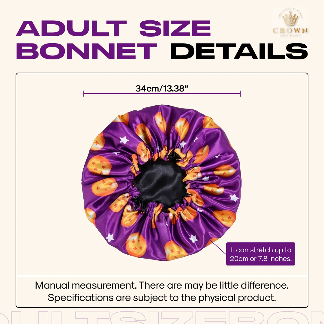 Purple Stars - Silky Bonnet Crown Limited Supply