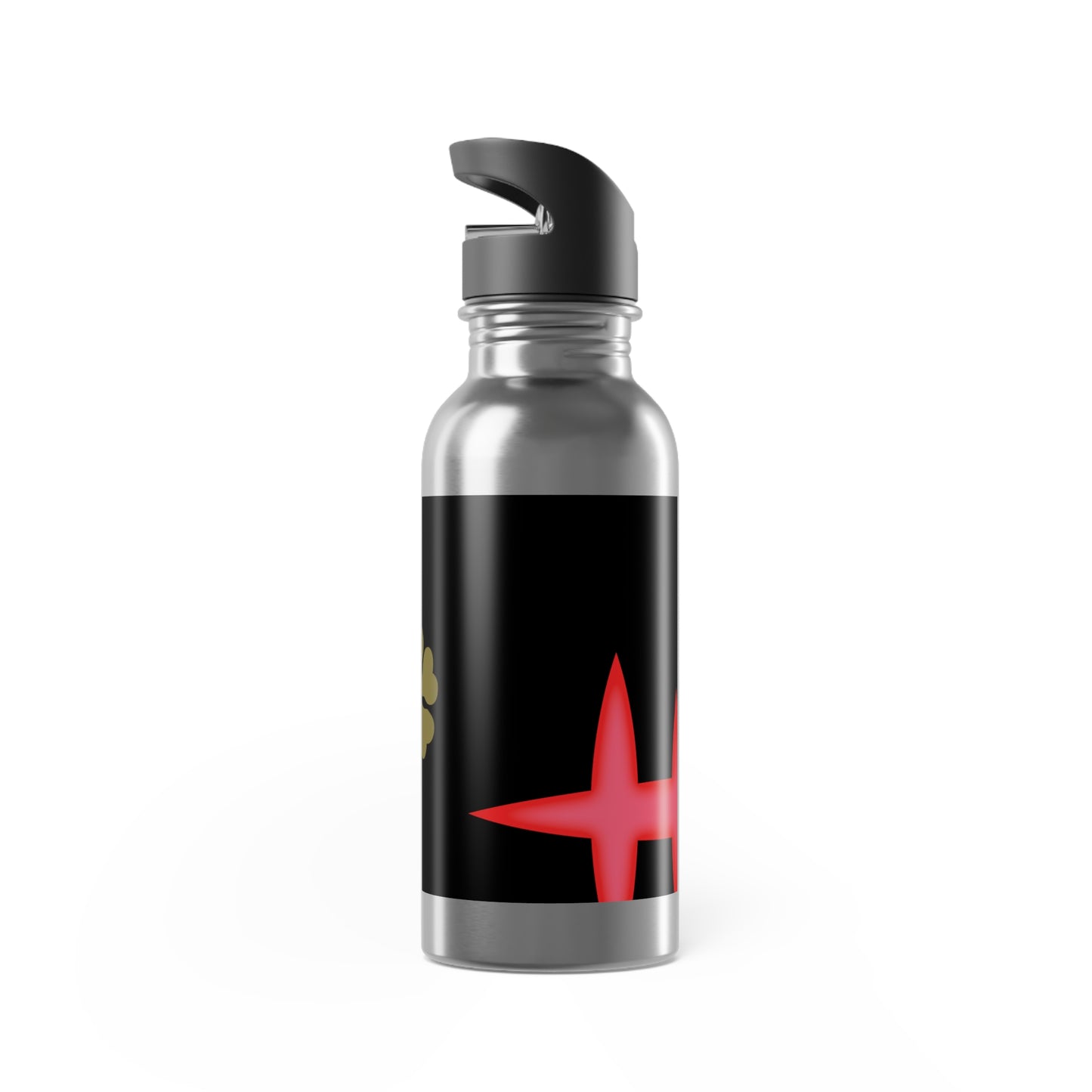 Clover Stainless Steel Water Bottle With Straw, 20oz