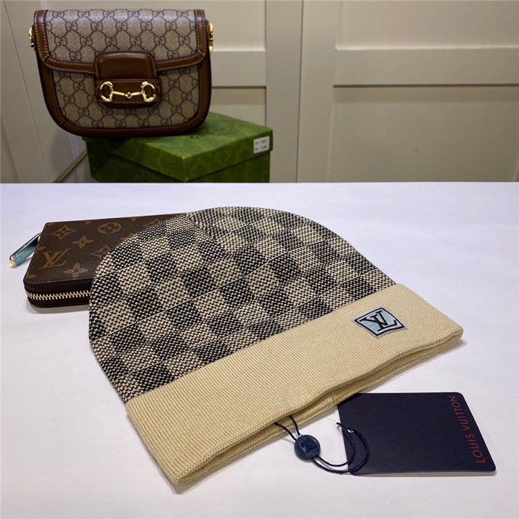 LLV Checkered Design Beanies