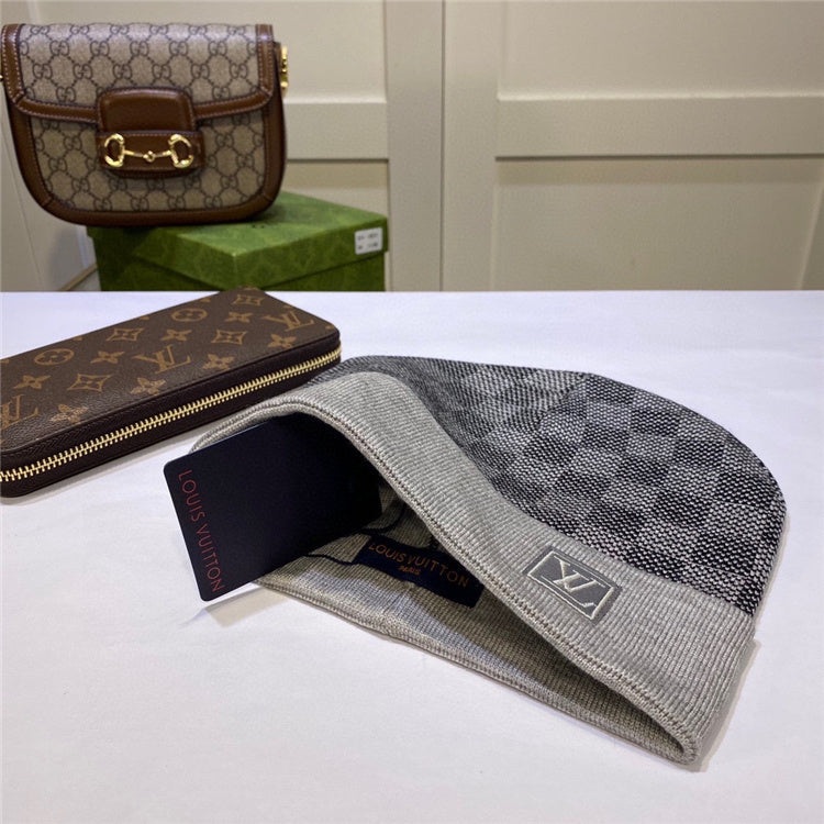LLV Checkered Design Beanies
