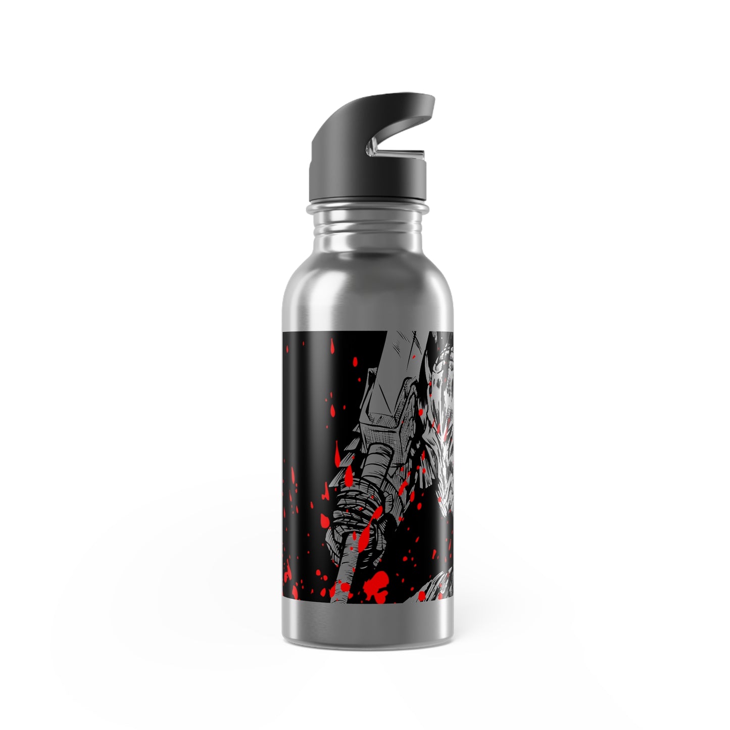 Berserk Splatter Stainless Steel Water Bottle With Straw, 20oz