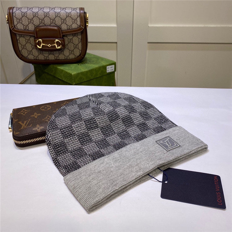 LLV Checkered Design Beanies