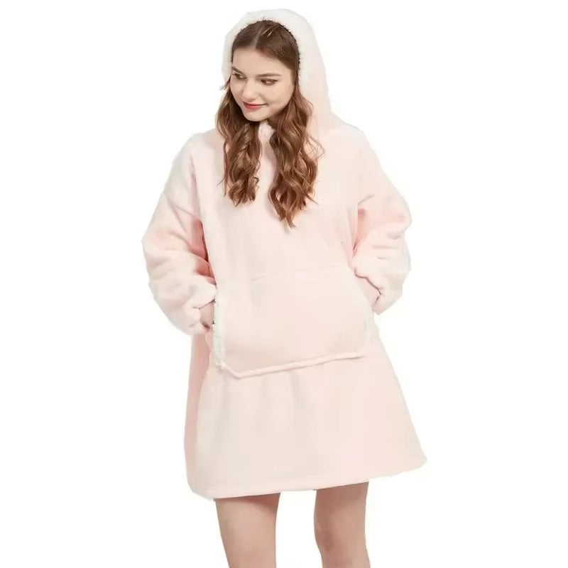 Pre Order Anime Blanket Hoodie Wearable Velvet Fabric