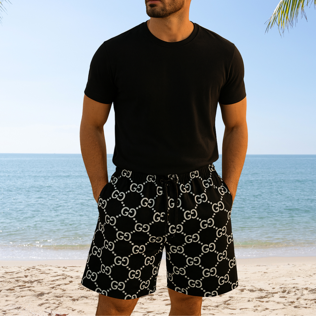 Black GG Design Short