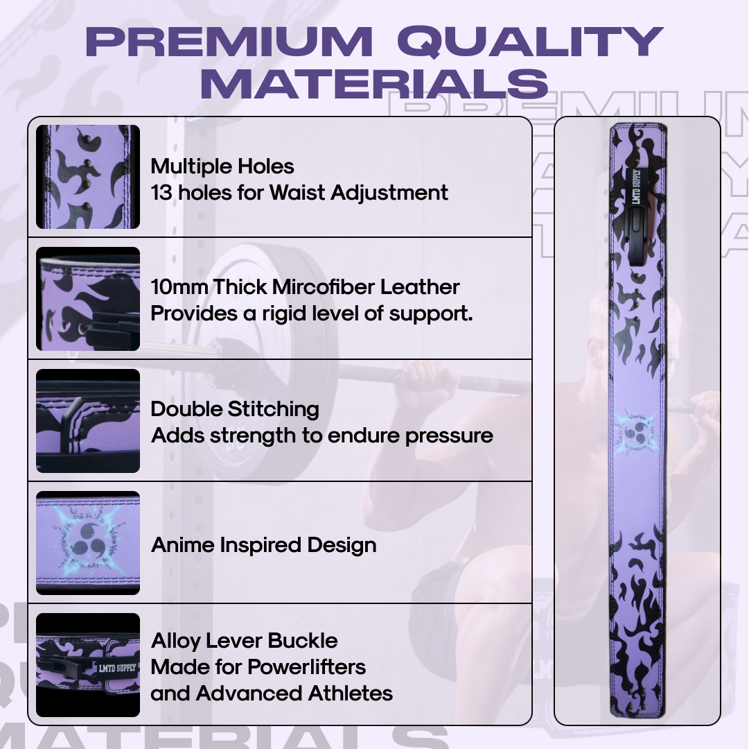 Purple Cursed Mark Anime Lever Belt Crown Limited Supply