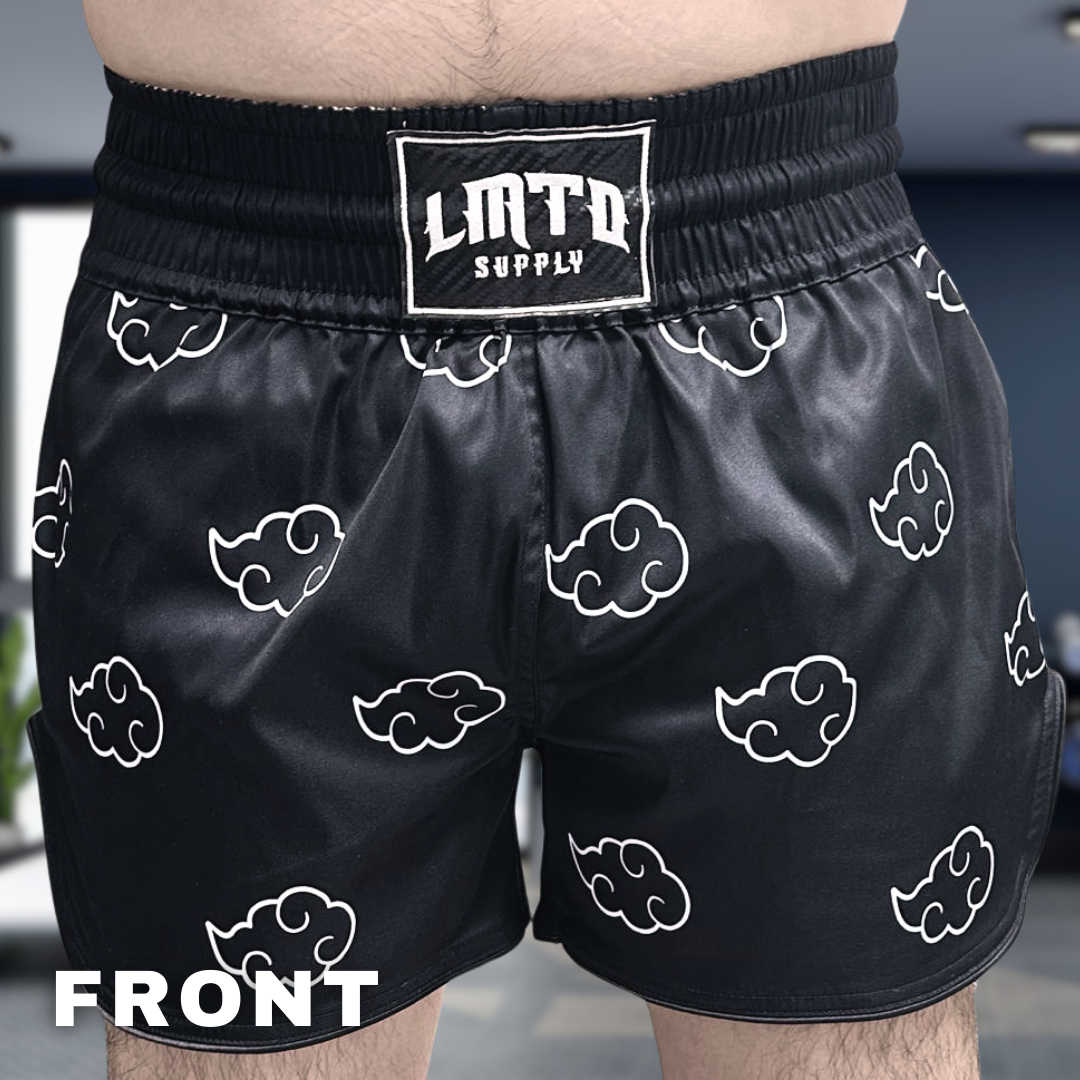 Anime Muay Thai Boxing Shorts (Black Cloud)