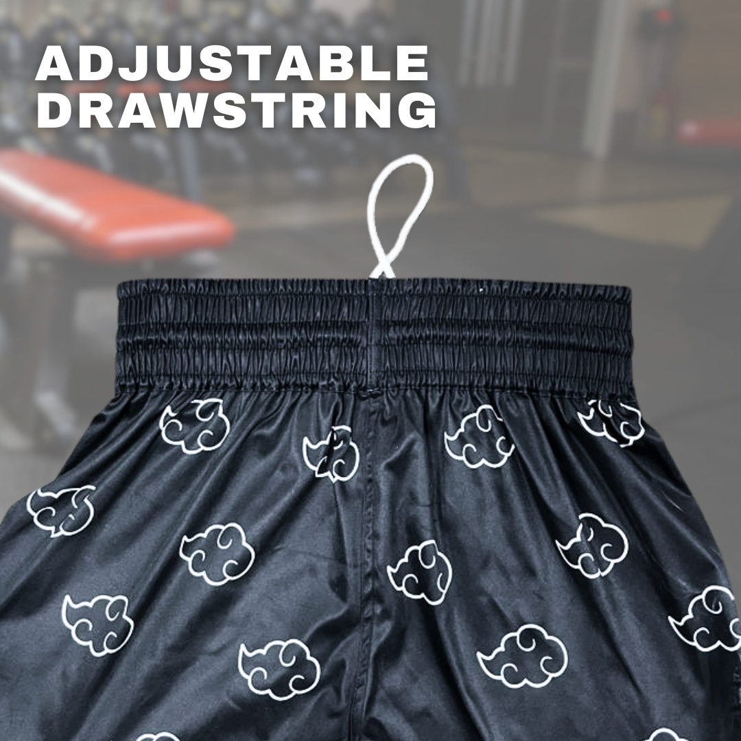 Anime Muay Thai Boxing Shorts (Black Cloud)