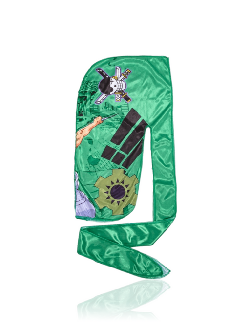 Green Zoro Crown Anime Silky Durags Crown Limited Supply