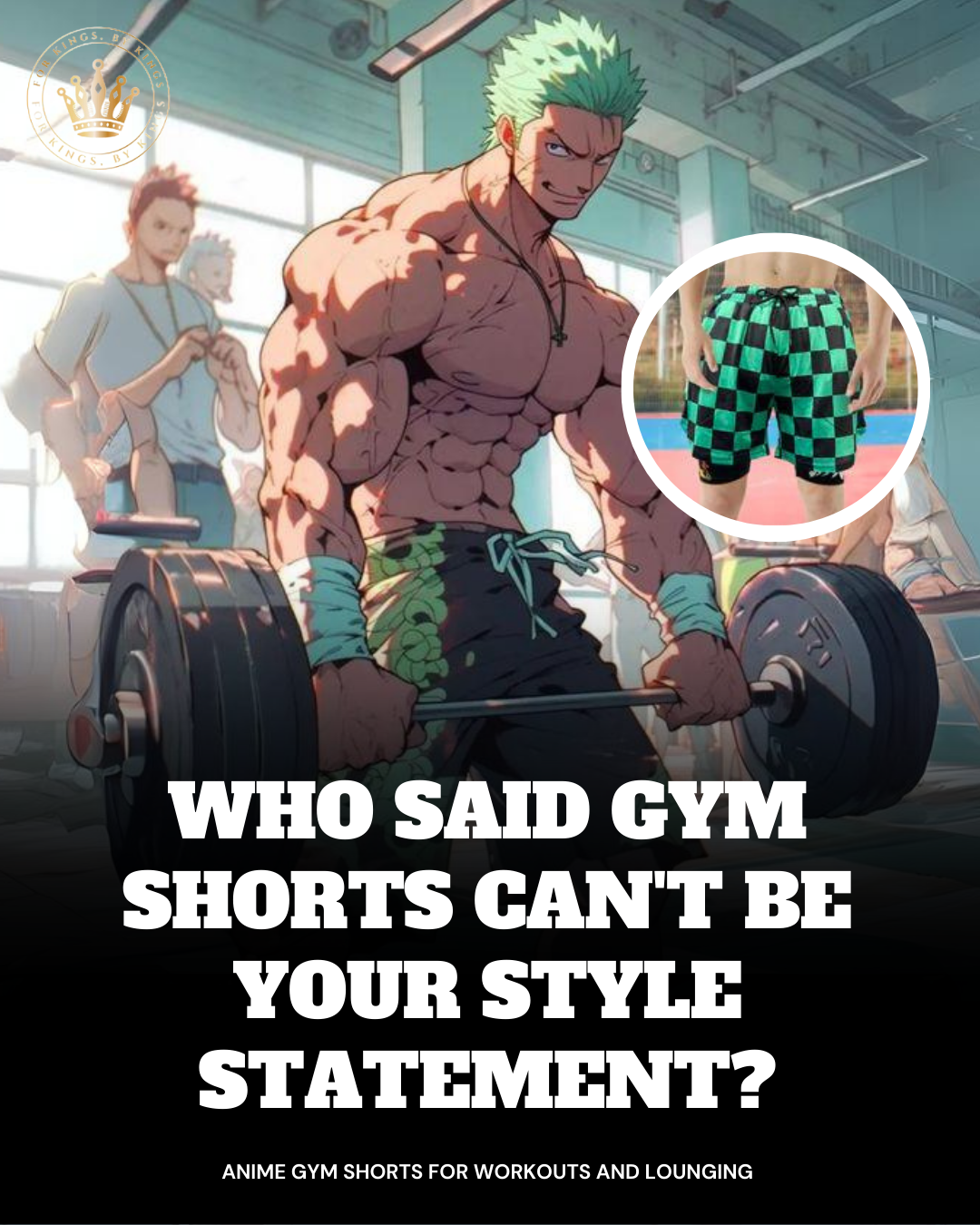 zoro workout anime gym shorts