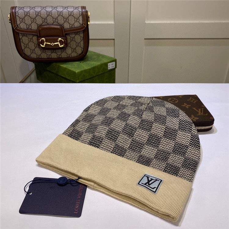 LLV Checkered Design Beanies