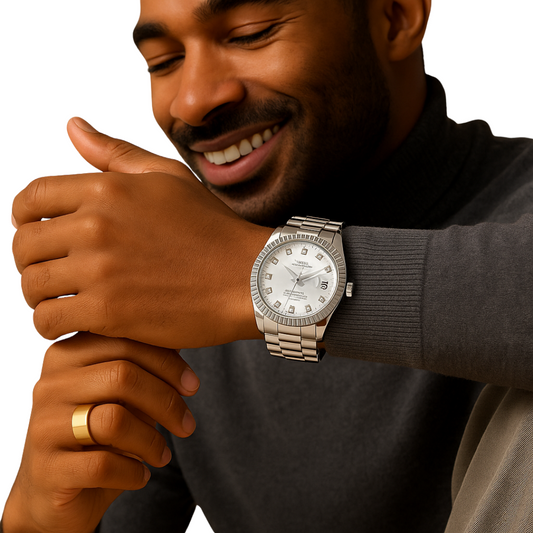 Silver Rlex Design Watch