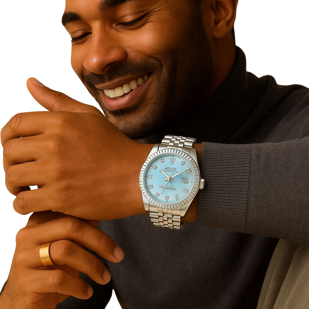 Silver Rlex Design Watch