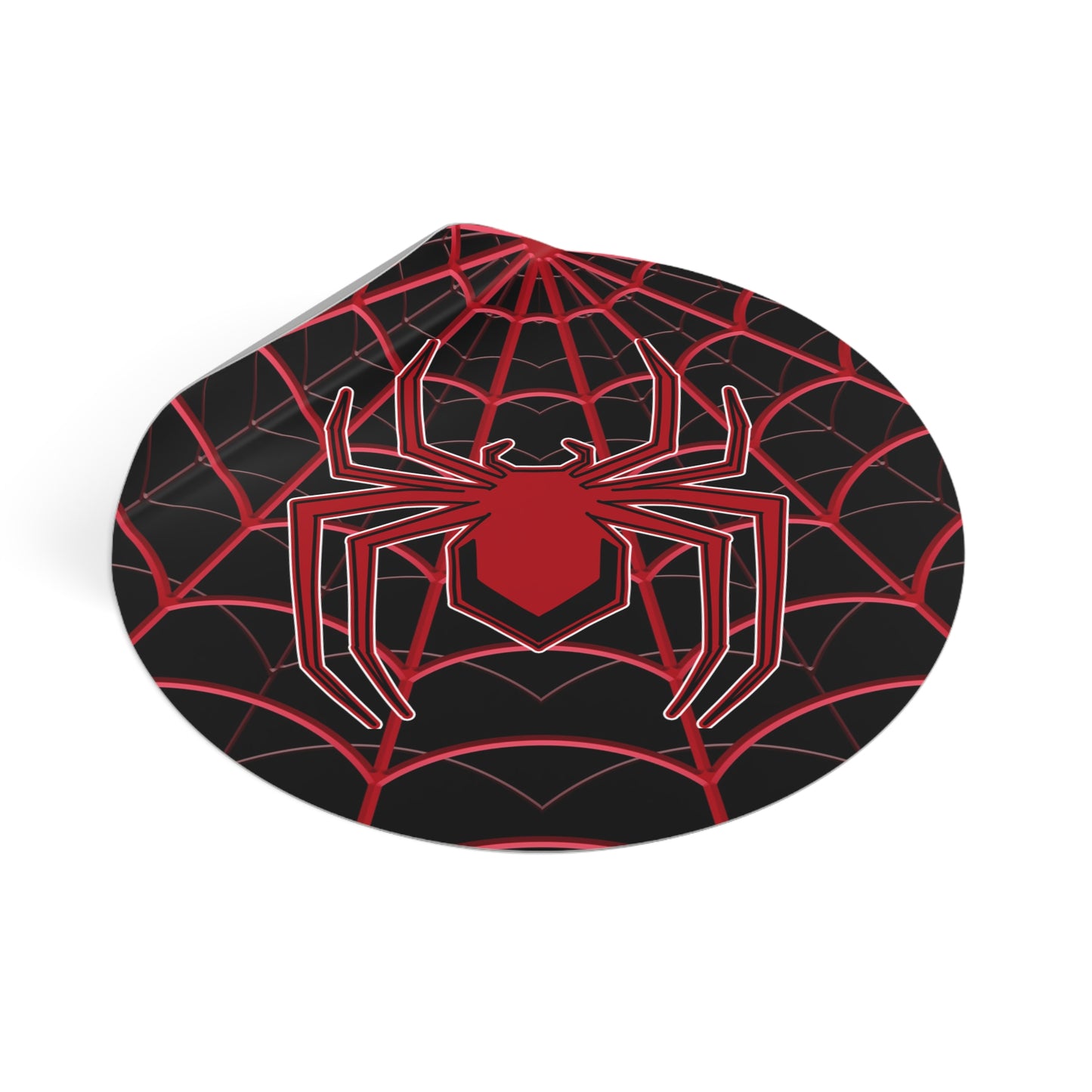 Spiderweb Round Vinyl Stickers