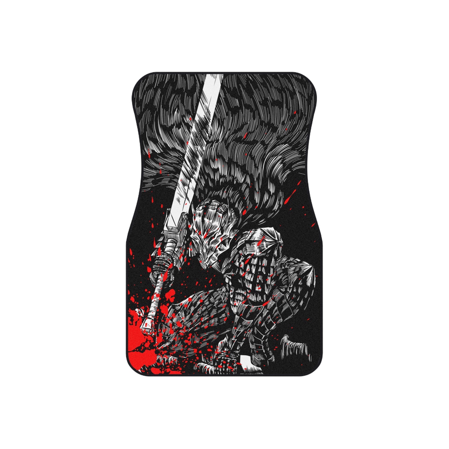 Bersrk Red Splatter Anime Round Rug