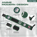 Anime Wrist Wraps Lifting Straps 24" for Men and Women - 1 Pair Each Green Titan Crown Limited Supply