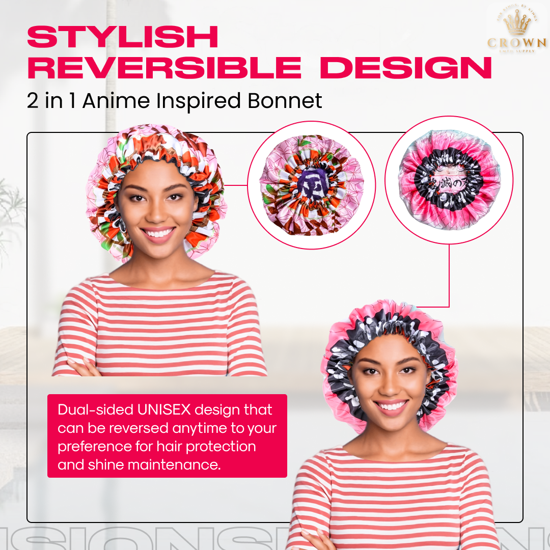 Reversible Anime Bonnets Crown Limited Supply