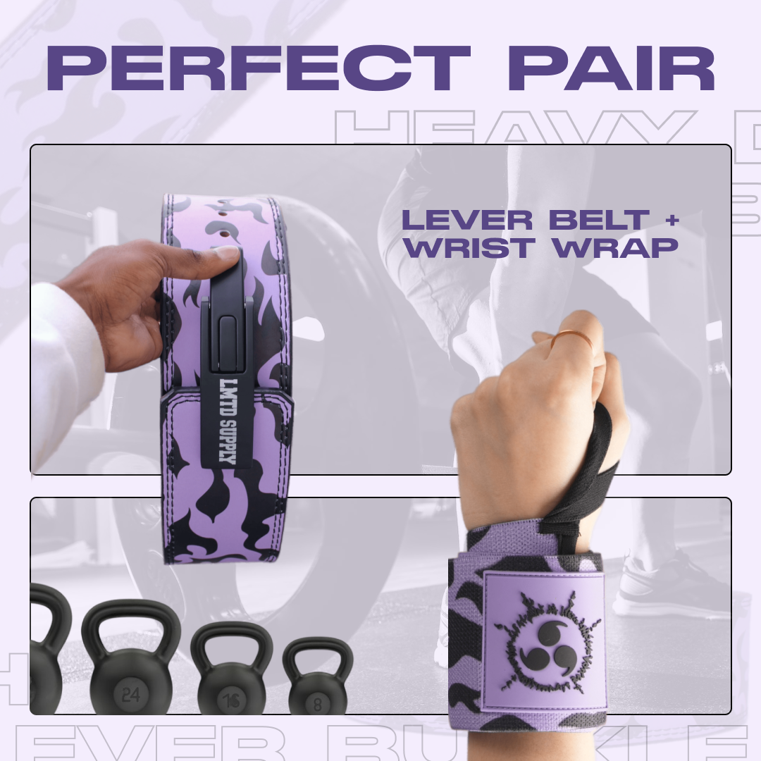 2PC Set Anime Belt and Wrist Wrap Bundle Crown Limited Supply