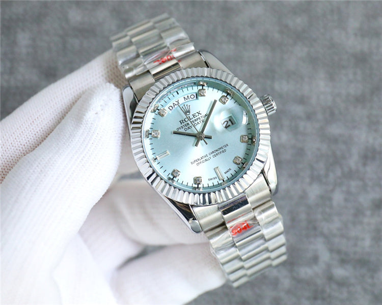 Silver Rlex Design Watch