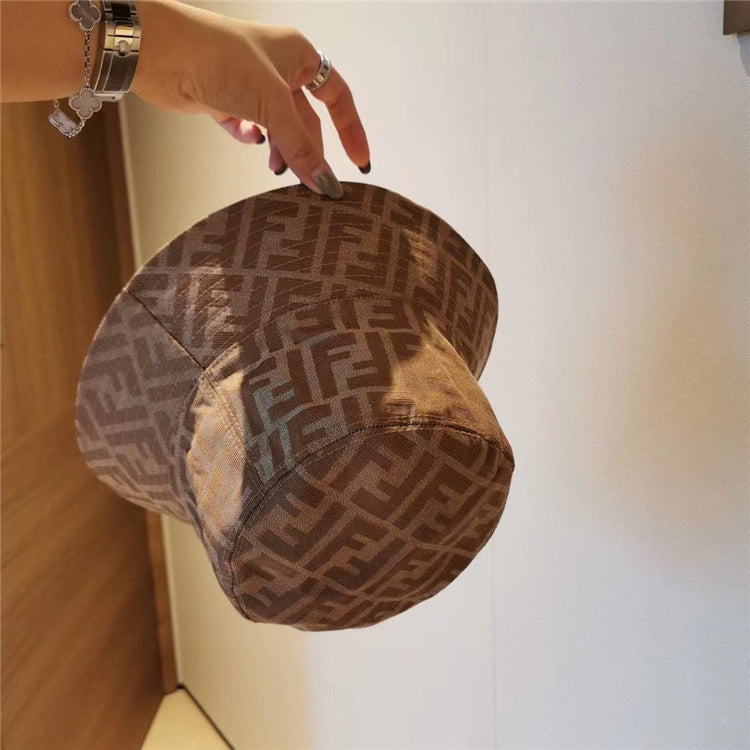 Dark Brown FF Design Bucket Hat