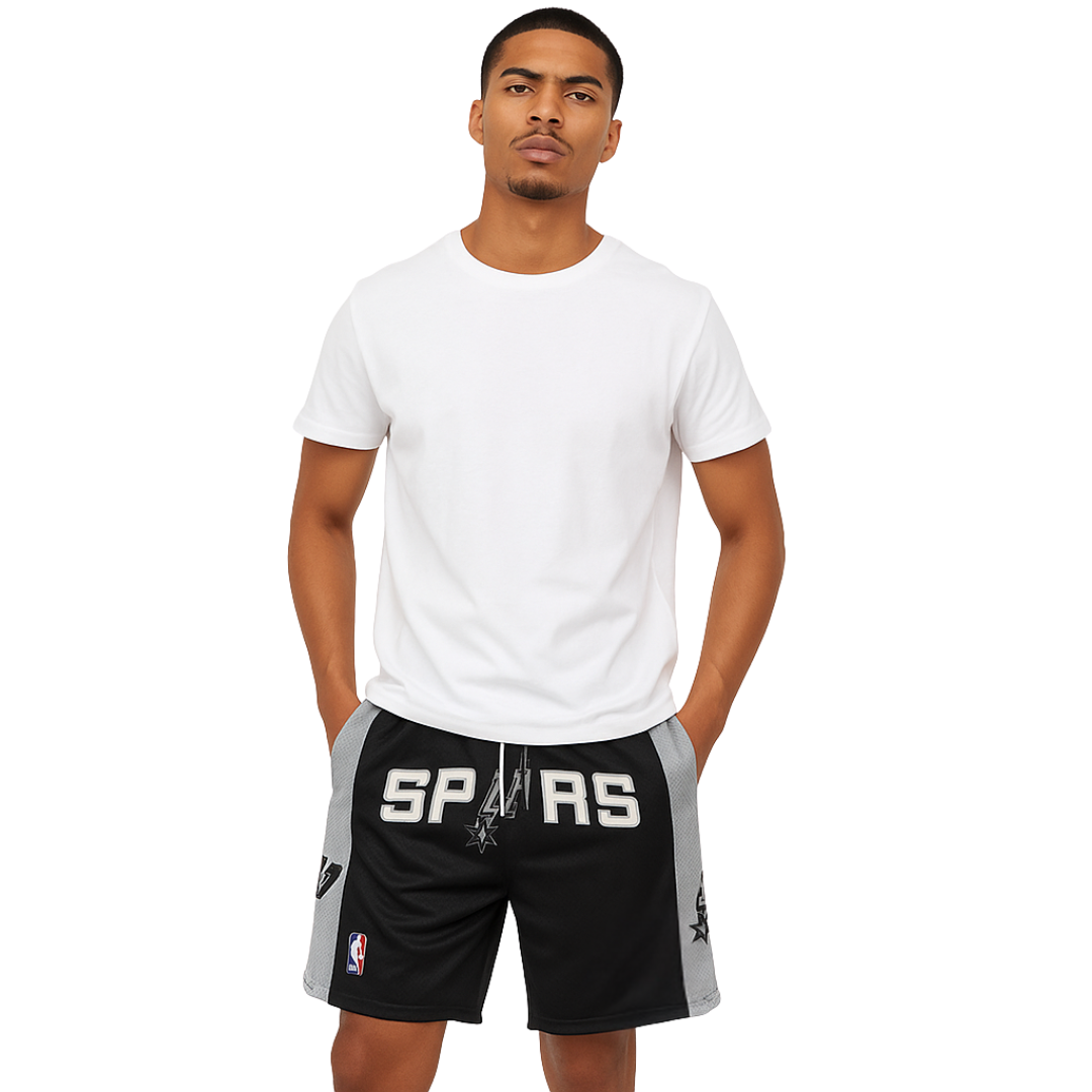 Black Spurs Sport Shorts