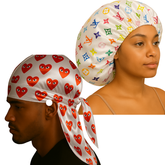 2PC Design Durag and Bonnet Bundle