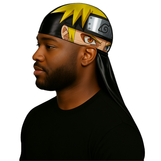 Black Uzumaki- Silky Crown Durag