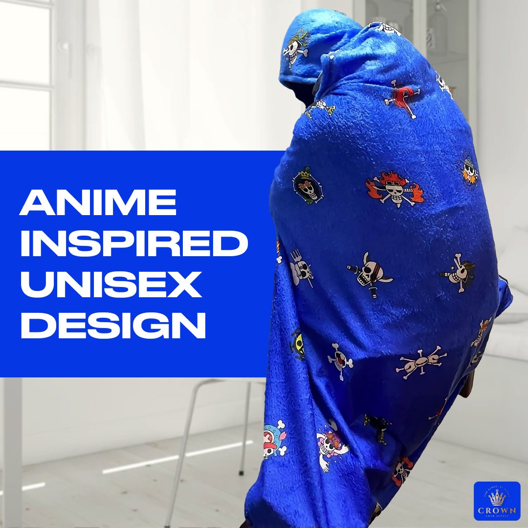 Anime Blanket Hoodie Wearable for Men and Women Crown Limited Supply