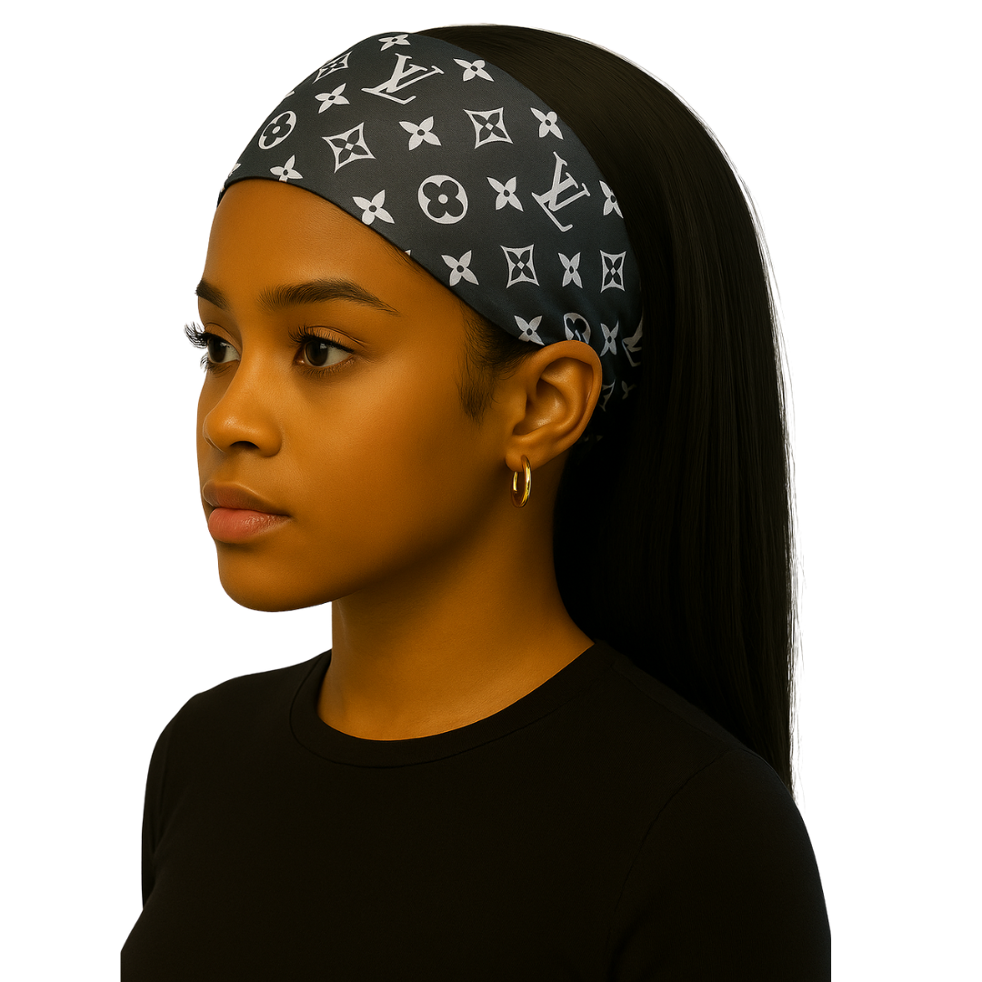 Black LLV Design Headband