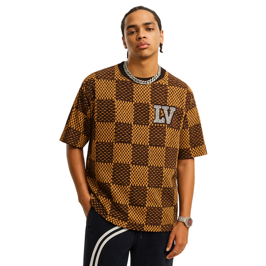 Brown LLV Checkered Shirt